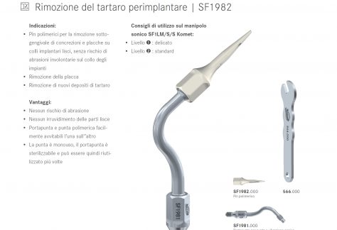 PUNTE SONICHE per profilassi implantare